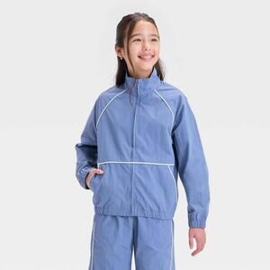 195 Girls' Windbreaker Zip-up Jacket (Girls 10/12)